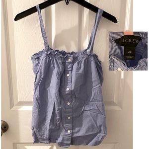 JCrew button tank (blue stripe)